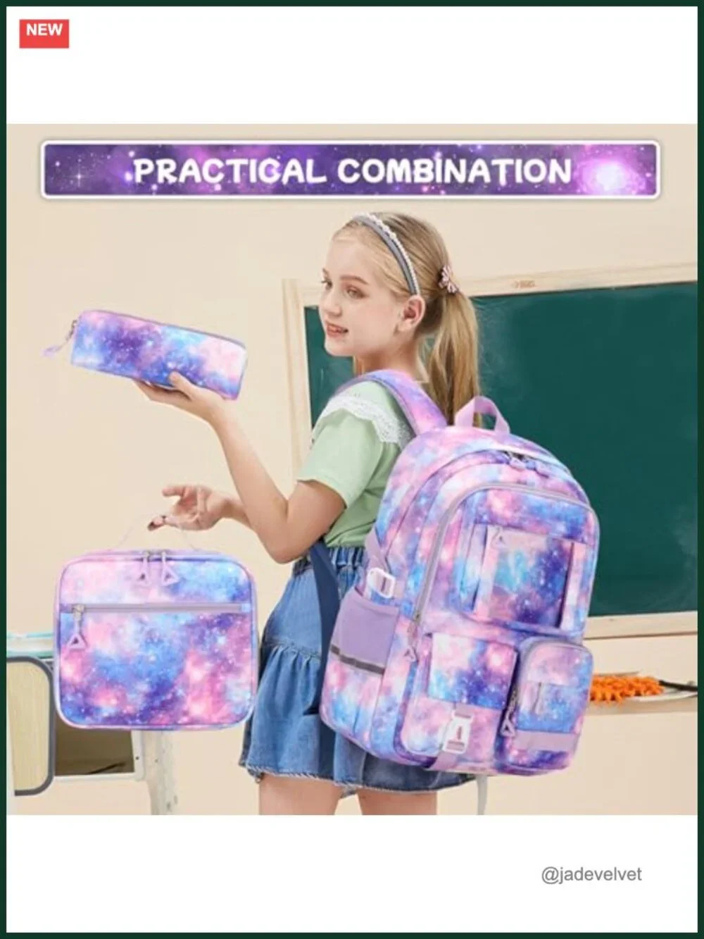 Kids Backpack Set with Lunch Box - Kawaii Ita Backpack for School